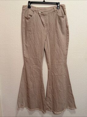 🤠🤠🤠BOGOHO🤠🤠🤠Versona Women’s Flared Jeans in Taupe-12